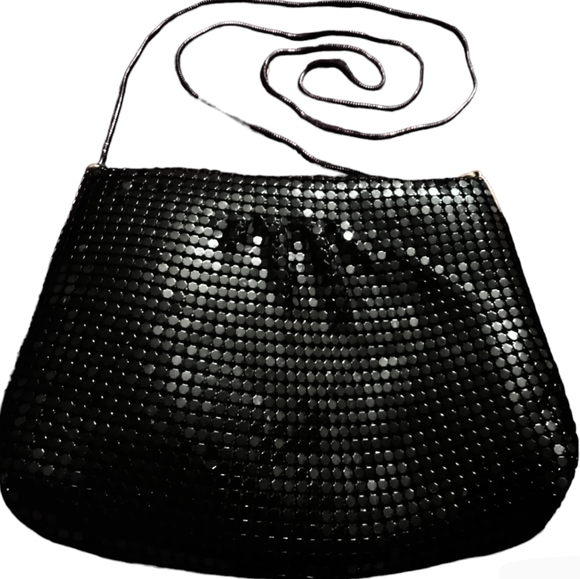 Vintage Black Metal Mesh Small shoulder Evening Purse - Picture 2 of 6